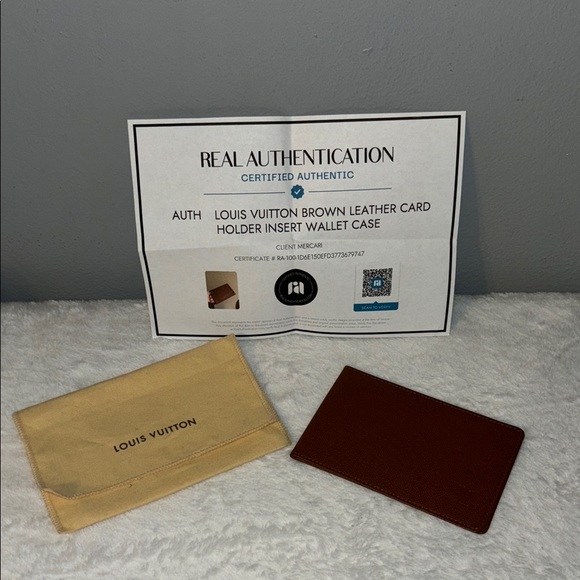 Louis Vuitton Handbags - Louis Vuitton Brown Leather Card Holder Wallet